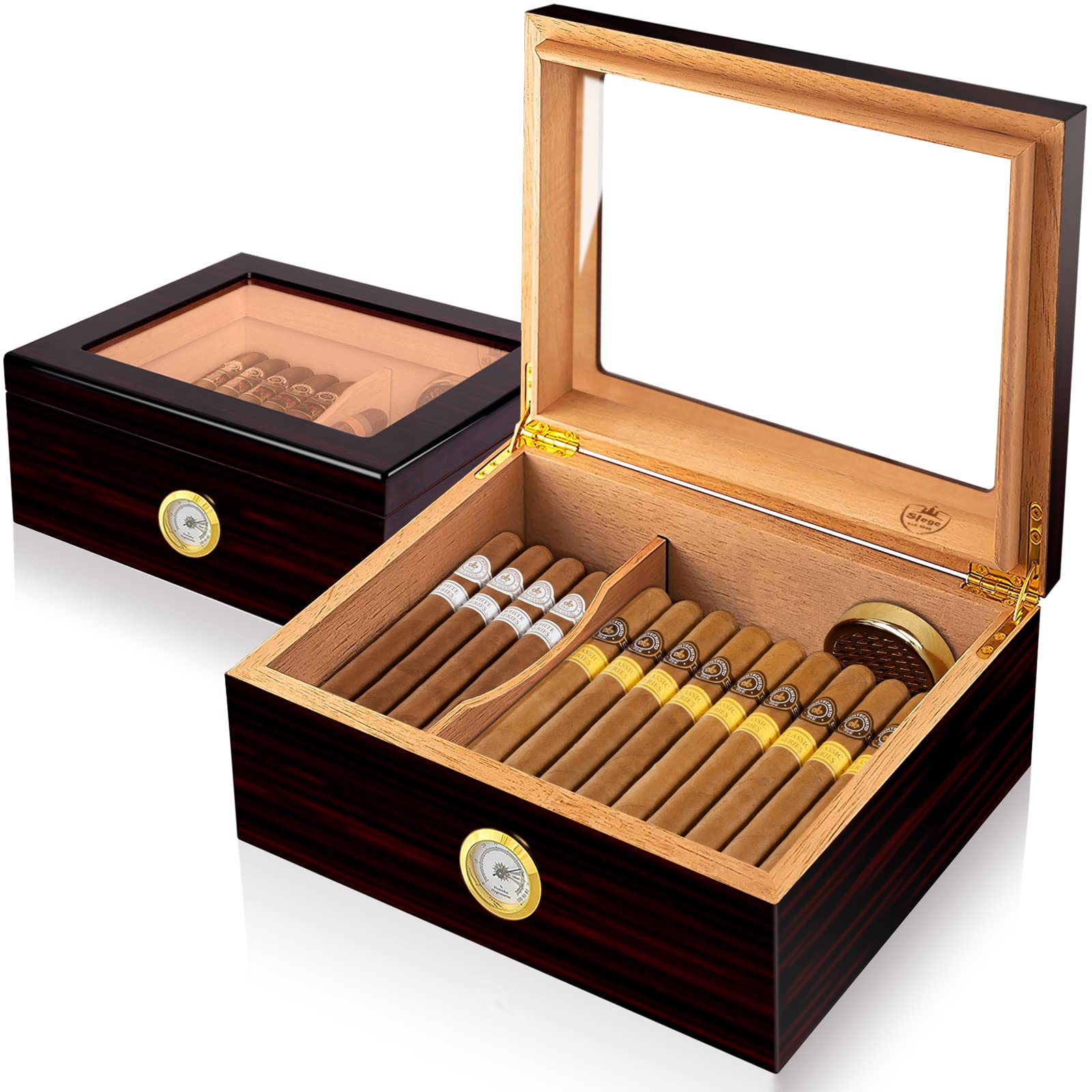 Slege Cigar Humidors, cigar humidor, španielska drevená krabička na